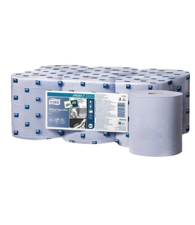Navulling centerfeed poetspapier - Tork - blauw - 6 rollen