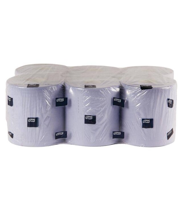 Navulling centerfeed poetspapier - Tork - blauw - 6 rollen