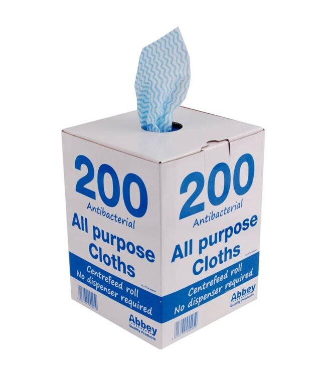 Antibacteriële doekjes - blauw - 200 stuks