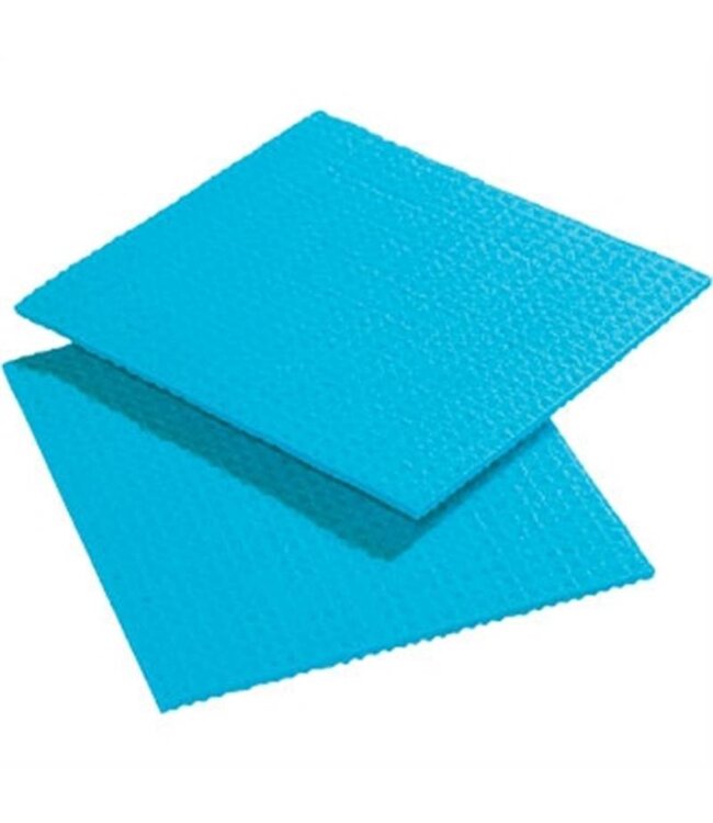 Vezeldoekjes met polyester - blauw - 10x