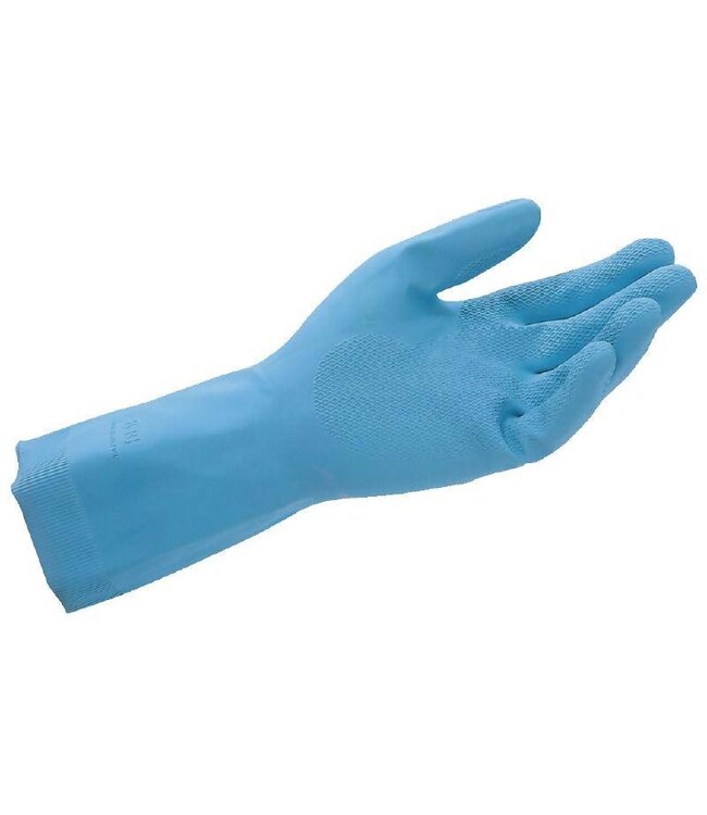 Schoonmaak handschoenen blauw - L