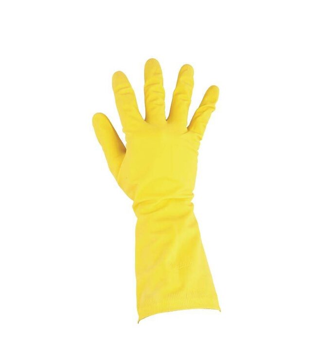 Schoonmaak handschoenen geel - L