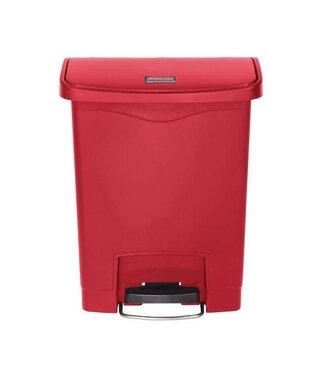 Rubbermaid Pedaalemmer smal horizontaal - 30L - rood