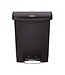 Rubbermaid Pedaalemmer smal horizontaal - 30L - zwart