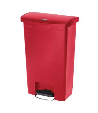 Rubbermaid Pedaalemmer smal horizontaal - 50L - rood