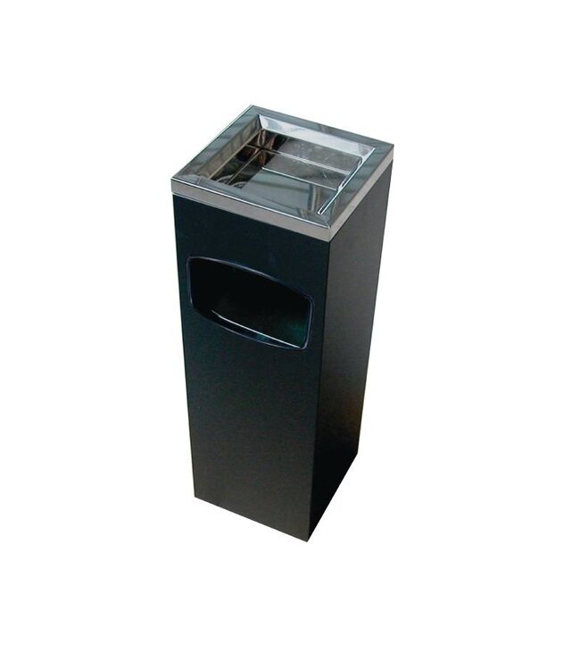 Papierbak en asbak - zwart