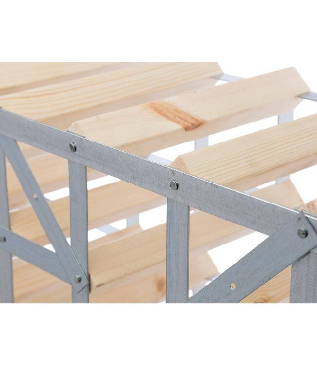 Vastclip systeem voor wijnrek hout en metaal