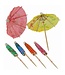Papieren paraplu - kleurenmix - 17cm - 144 stuks