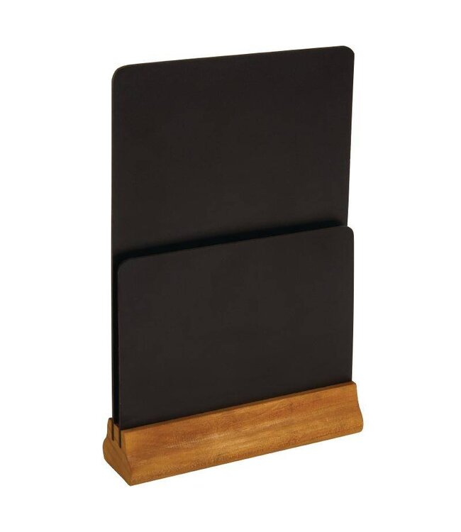 Krijtbord menuhouder - dubbelzijdig