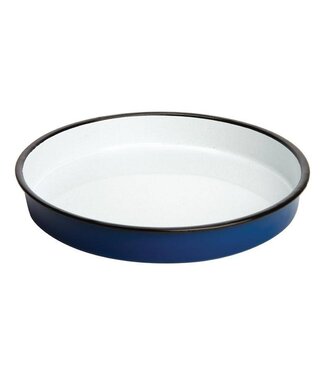 Dienblad rond - blauw en wit - Ø32cm