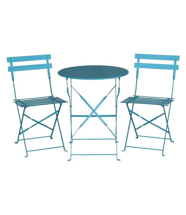 Terrasstoel Lucas | Turquoise | Set van 2 stuks
