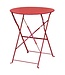 Bolero Terrastafel Lucas | Rond | Inklapbaar | Rood | 59,5cm