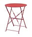 Terrastafel Lucas | Rond | Inklapbaar | Rood | 59,5cm