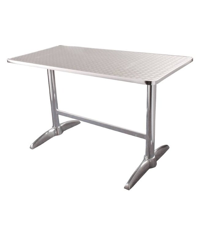 Tafel Simon - vierkant 60x120cm - rvs