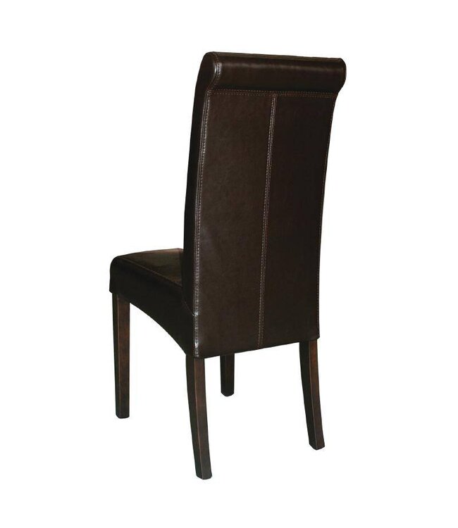 Stoel Chris - donkerbruin - set van 2 stuks