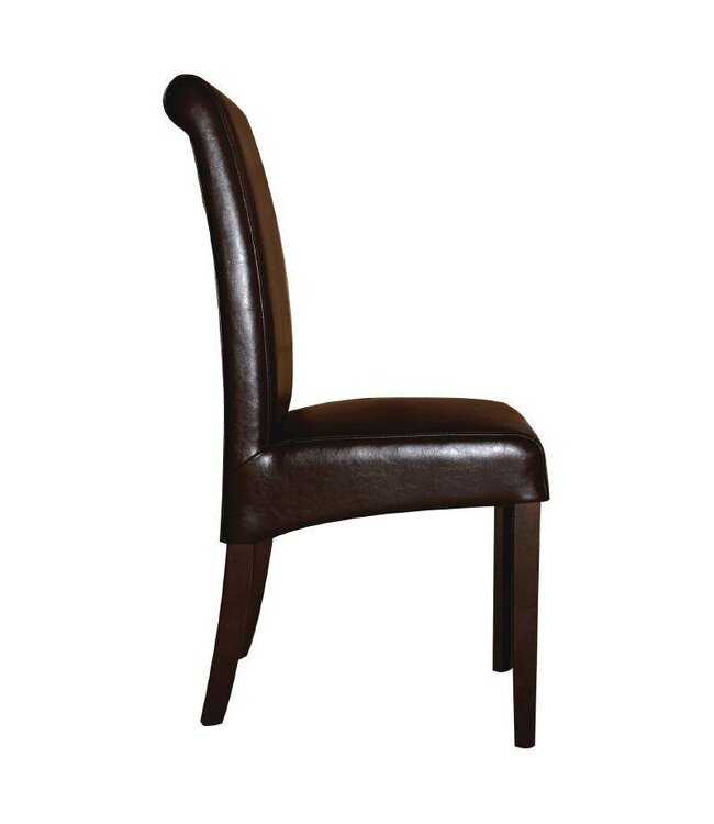 Stoel Chris - donkerbruin - set van 2 stuks