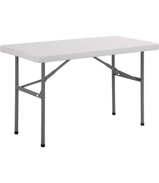 Inklapbare tafel - rechthoekig - wit 122cm