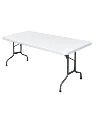 Inklapbare tafel - rechthoekig - wit 183cm