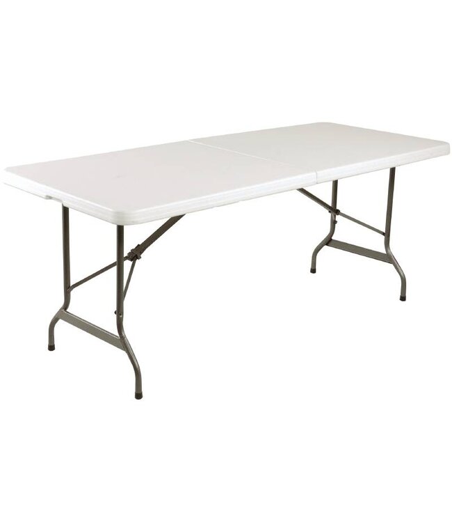 Inklapbare tafel - rechthoekig - met handgreep - wit 183cm