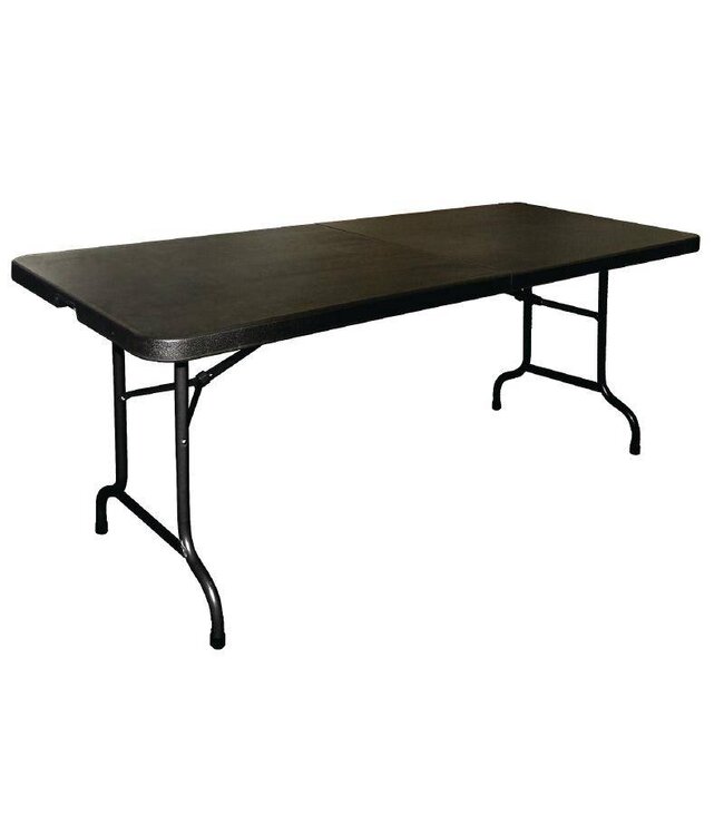 Inklapbare tafel - rechthoekig - met handgreep - zwart 183cm
