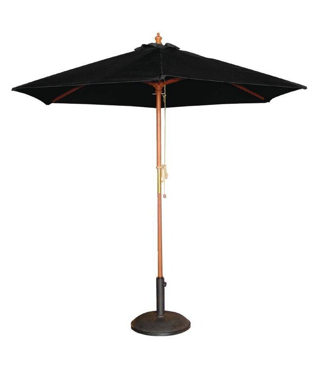 Parasol - rond 300cm - zwart