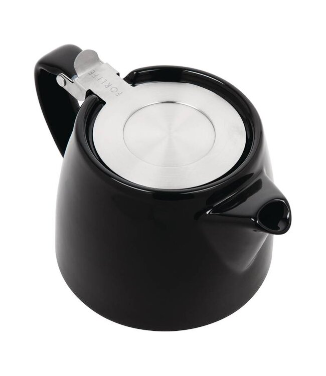 Theepot stapelbaar en vaatwasbestendig - zwart - 0,5 liter
