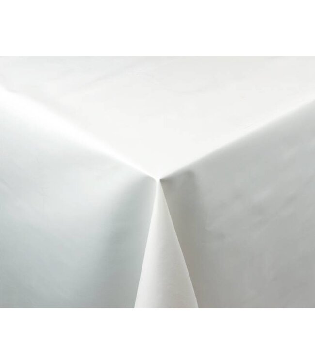 Tafellaken - PVC effen wit - 135x225cm