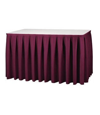 Tafelrok - 73x410cm - boxpleat bordeaux