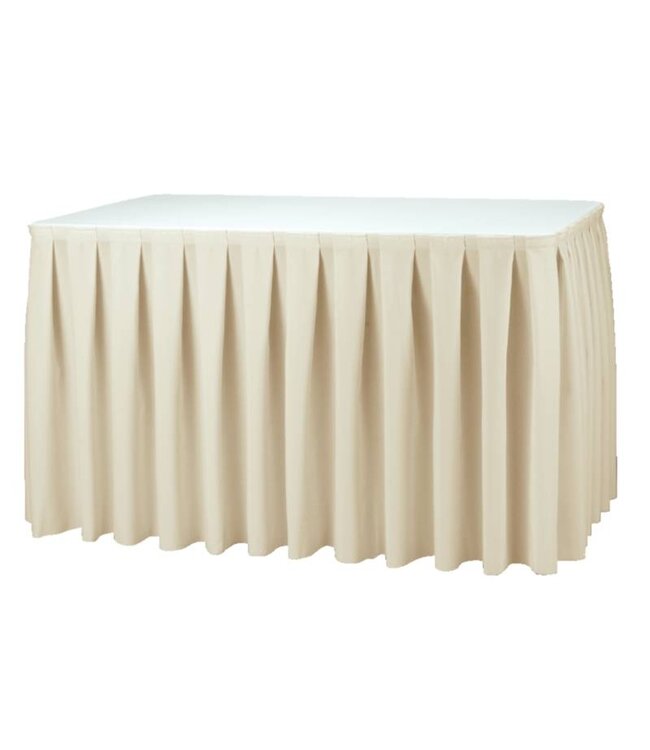 Tafelrok - 73x410cm - boxpleat creme