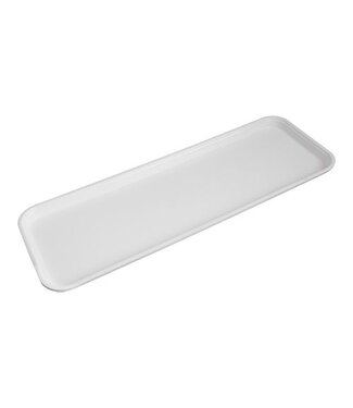 Serveerplateau - sterk melamine - 64,5cmx23cm - wit