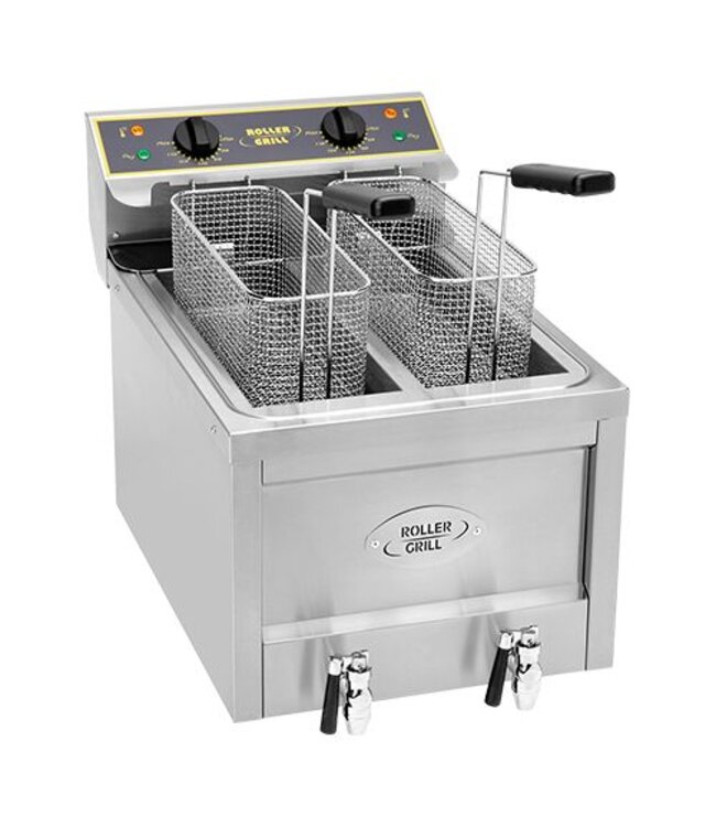 Friteuse elektrisch - 8+8 liter - 2x 3000 watt