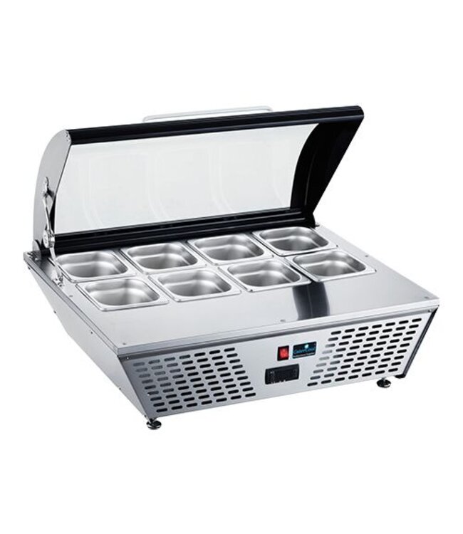 Opzetkoelvitrine | 8x 1/6GN | 100mm diep | type A