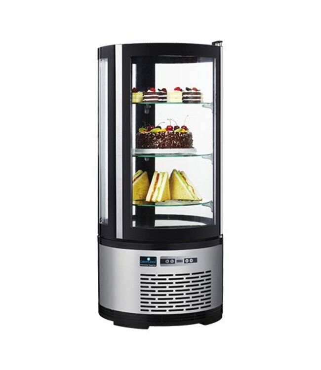 CaterCool Gebaksvitrine | 3 glasplaten | 100L | (H)103x(Ø)48