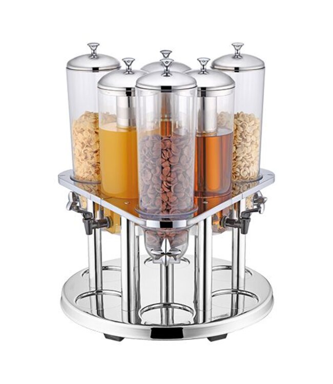 Buffet dispenser combi - cornflakes en drank - 6x