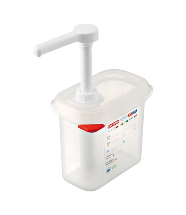 Saus dispenser - 1/9GN - 15cm diep - 1 liter