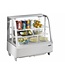 Saro Koelvitrine tafelmodel gebogen ruit | Katrin | wit | 100L | (H)67,5x(B)68,2x(D)45