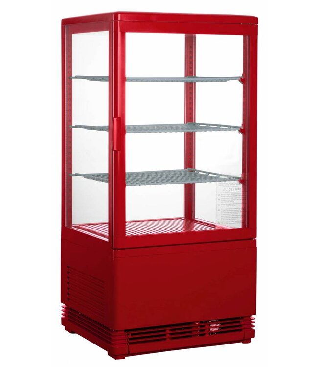 Saro Koelvitrine opzetmodel SC70 | rood | 70L | (H)88x(B)43x(D)38