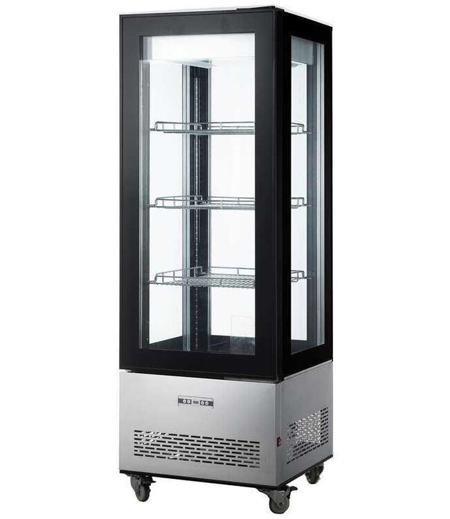 Saro Koelvitrine verrijdbare model | Leonie | 400L | (H)190x(B)65x(D)65