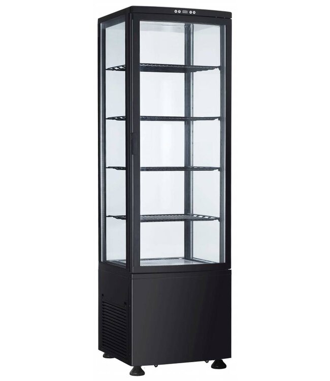 Koelvitrine staande model Sven | zwart | 235L | (H)168,9x(B)51,5x(D)48,5