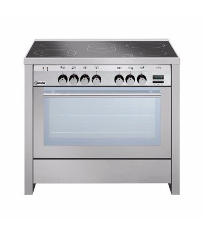 Keramisch fornuis Bartscher - 5 zones - met oven