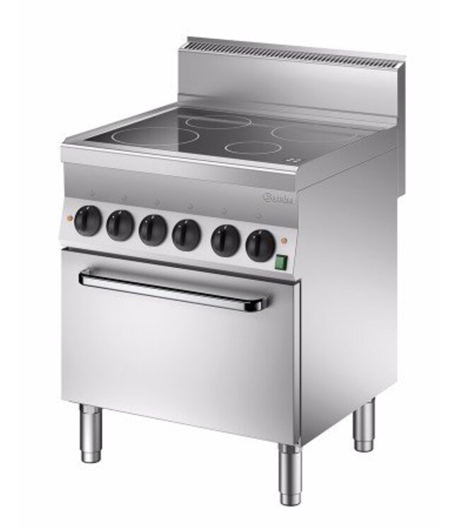 Bartscher Keramisch fornuis Bartscher 650 snack - 4 zones - met 1/1GN oven