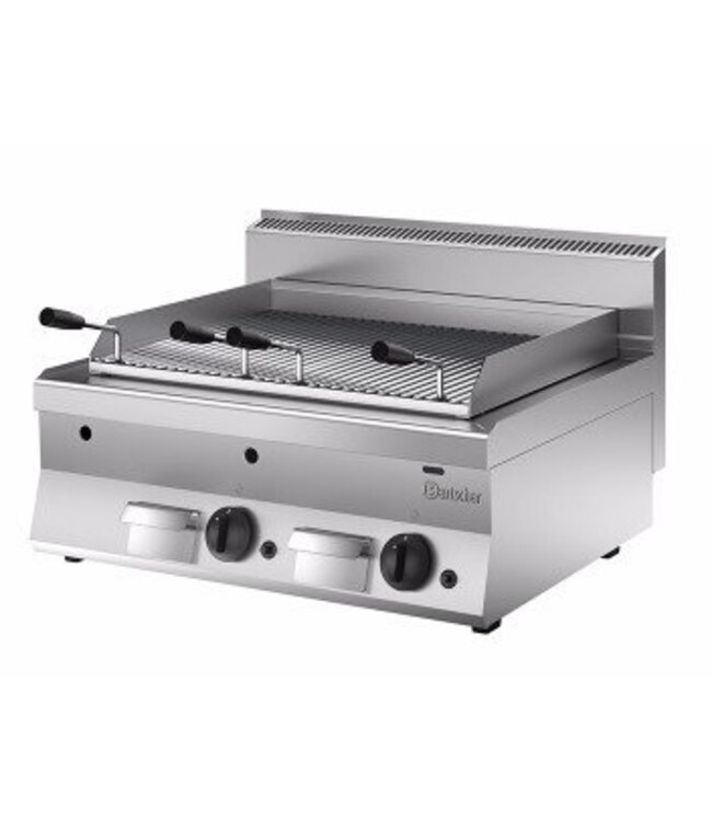 Bartscher Lavasteengrill Bartscher 650 snack - 80x65cm - propaan