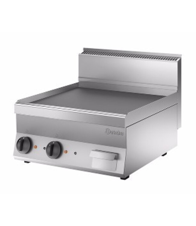 Elektrische grillplaat glad | Bartscher 650 snack | 7,8kW | (H)29,5x(B)60x(D)65