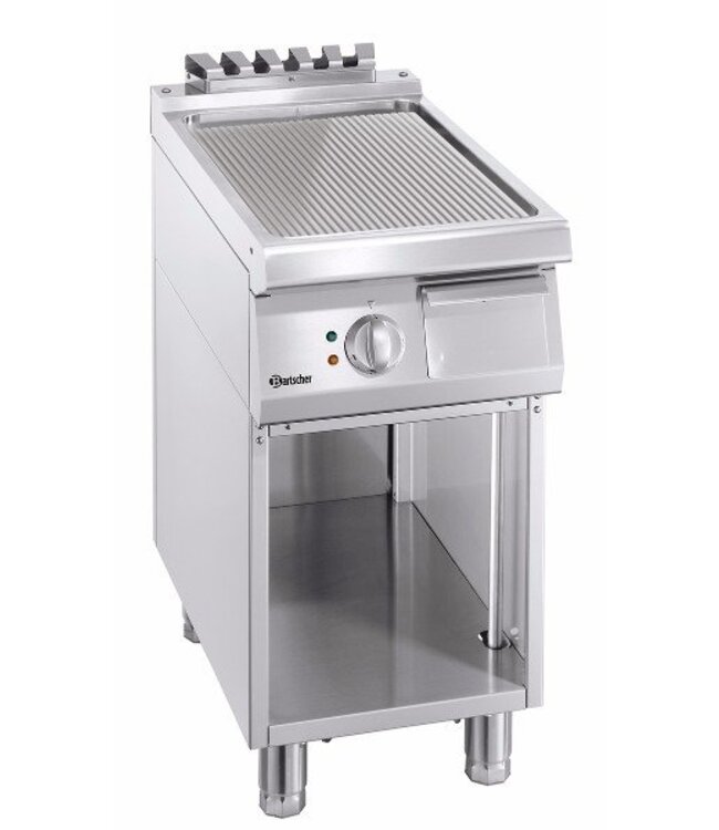 Elektrische bakplaat gegroefd | Bartscher 700 classic | 5kW | (H)85/90x(B)40x(D)70