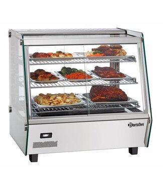 Bartscher Warmhoudvitrine Deli Plus I D | dubbele schuifruiten | 120L | (H)68,5x(B)69,5x(D)59,5