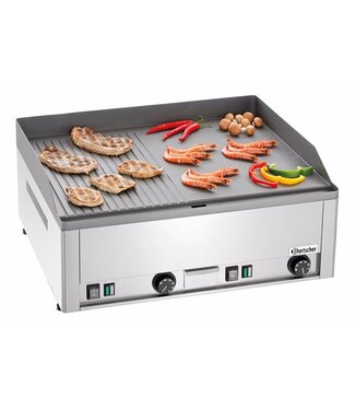 Bartscher Elektrische grillplaat GDP 650E | breed | glad gegroefd | (H)29,5x(B)66x(D)54