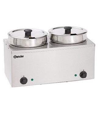 Bartscher Bain marie - ronde potten - 2x 6,5L