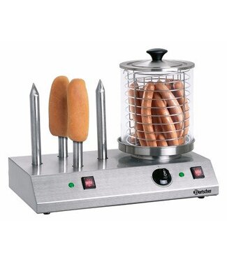 Bartscher Hotdog koker met 4x broodjes toaster