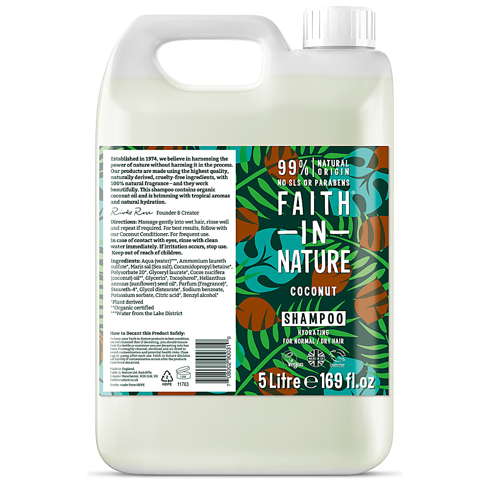 Faith in Nature Kokosnoot Shampoo 5L