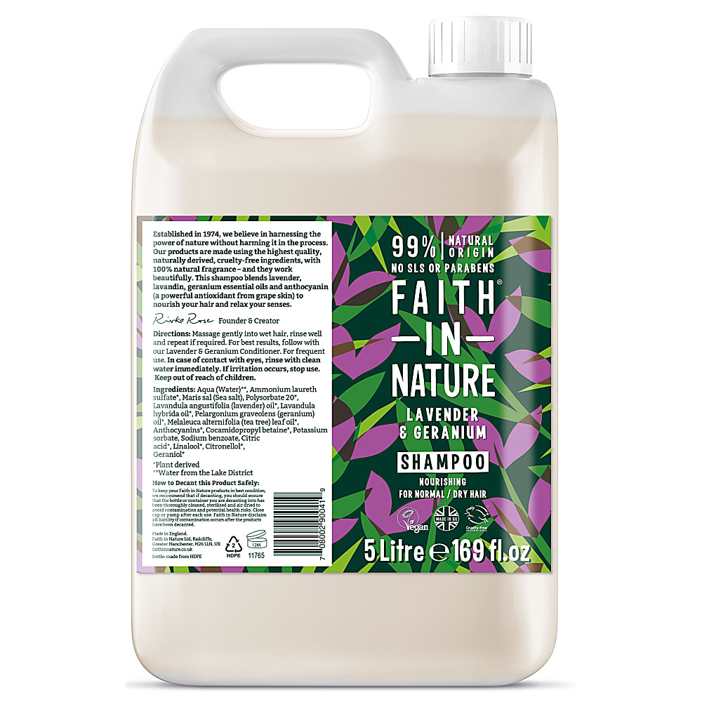 Faith in Nature Lavendel & Geranium Shampoo - 5L